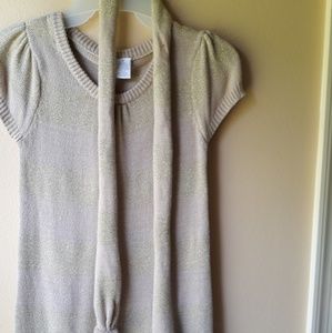 Girl gold sweater dress